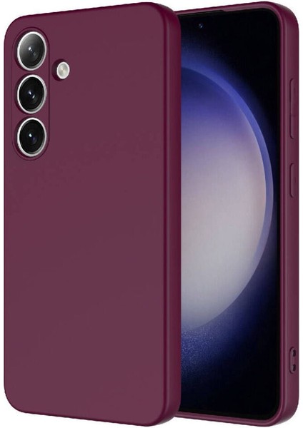 Samsung Galaxy S24 Kılıf Kamera Korumalı Lansman Kadife Iç Yüzeyli (Şık Tasarım) Silikon Kapak