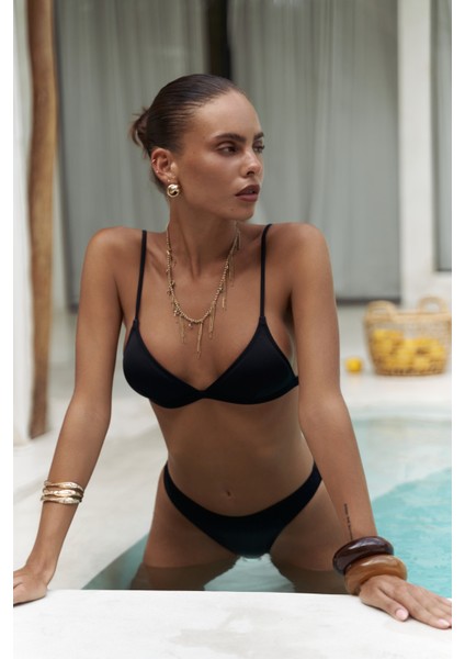 Bintang Düz Kesim Siyah Bikini Altı
