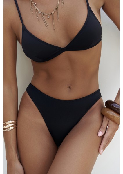 Bintang Düz Kesim Siyah Bikini Altı
