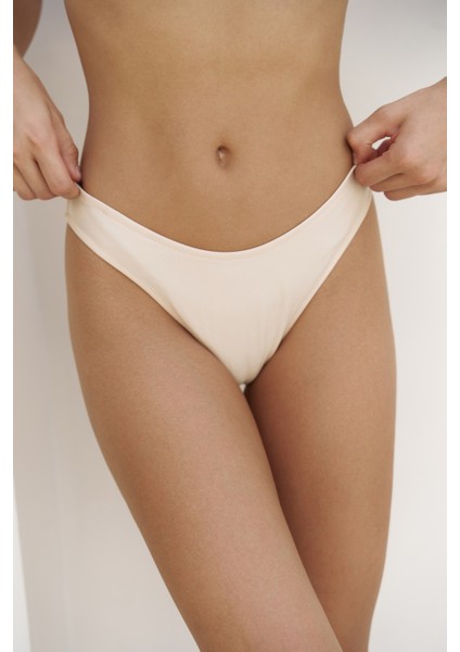 Bintang Düz Kesim Bej Bikini Altı