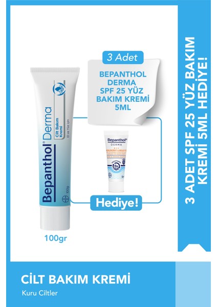 Cilt Bakım Kremi 100G + Spf Mini Yüz Kremi Hediye