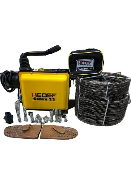 Hedef COBRA22 Tıkanıklık Açma Gider Açma Makinası 2li Set