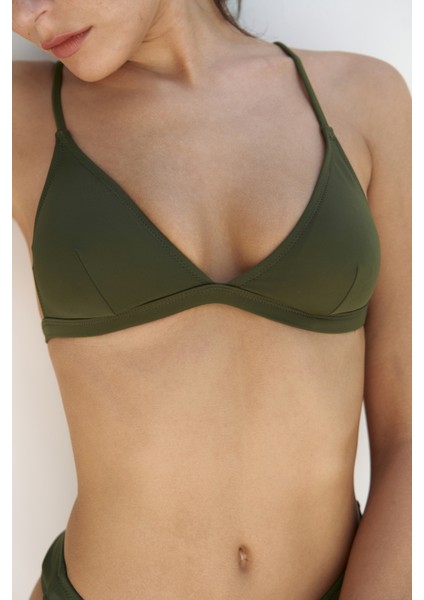 Bintang Ayarlanabilir Üçgen Haki Bikini Üstü fırsatları