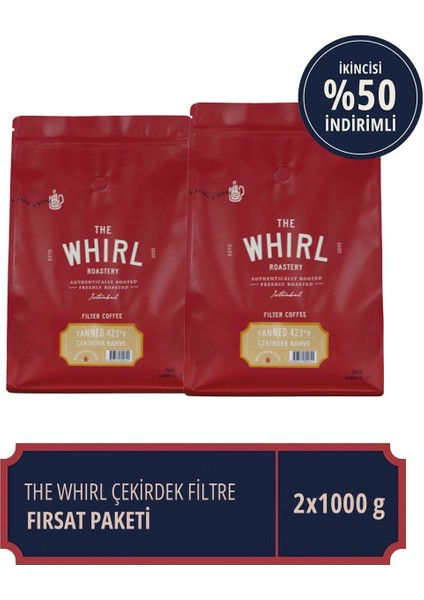 Filtre Tanned 423°F Çekirdek Kahve 1 kg x 2 Adet