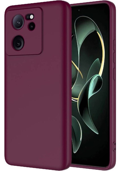 Xiaomi Mi 13T / 13T Pro Kılıf Kadife Iç Yüzeyli Lansman Kamera Korumalı Yumuşak Soft Silikon Kapak