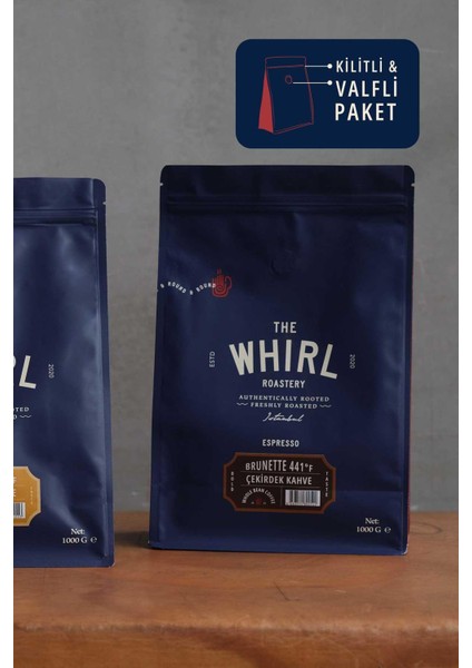 Espresso Brunette 441°F Çekirdek Kahve 1 kg x 2 Adet