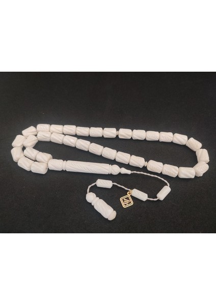 Iskeçeli Cemil Usta Eseri Hatasız Kalemkar Işçilik Iri Boy Deve Kemiği Sertifikalı 7952