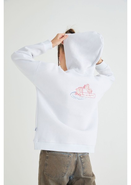 Lisanslı Baskılı Kapüşonlu Oversize Sweatshirt fiyatları