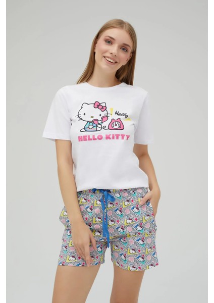 Lisanslı Baskılı Kısa Şortlu Pijama Takımı