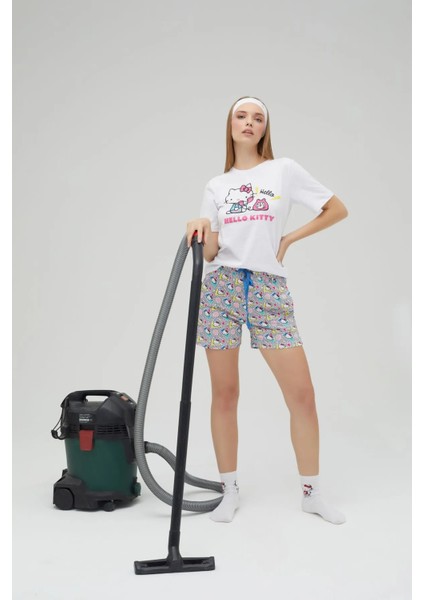 Lisanslı Baskılı Kısa Şortlu Pijama Takımı