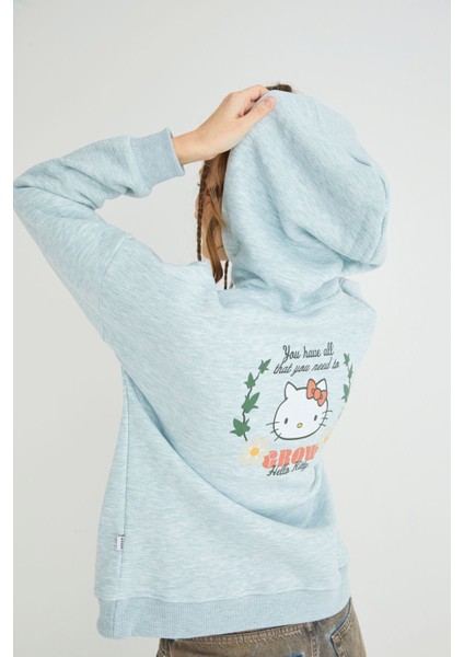 Lisanslı Baskılı Kapüşonlu Fit Yeşil Sweatshirt fiyatları