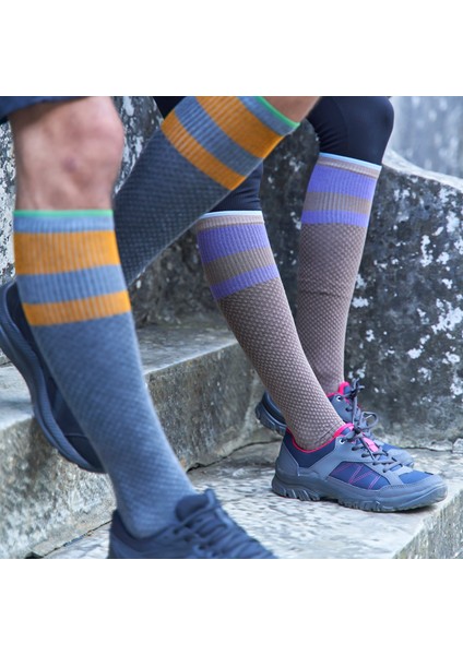 Bambu Dikişsiz Renkli Diz Boyu 15-20 mm Hg Basınçlı Kompresyon Çorap 3596 fırsatları