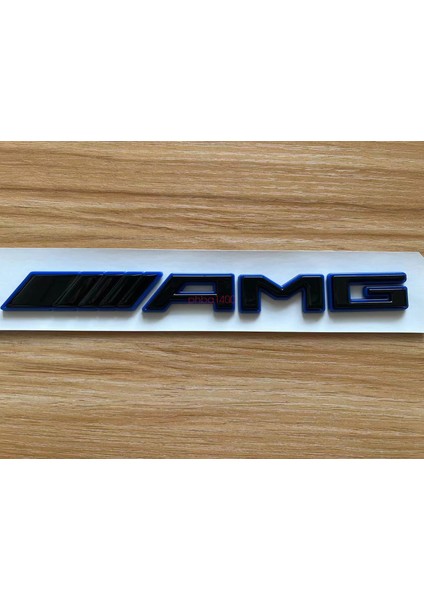 Özel Tasarım Gloss Black Mavi Amg Bagaj Yazısı Mercedes Glc modelleri