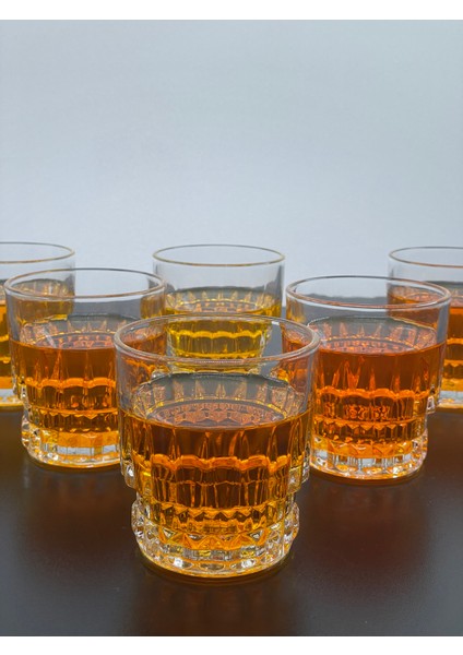 6 Lı Kristal Cam Meşrubat Bardağı Bardak Kupa 360ML