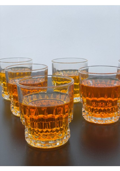 6 Lı Kristal Cam Meşrubat Bardağı Bardak Kupa 360ML