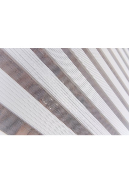 Beyaz Dar Plise Zebra Perde indirimleri