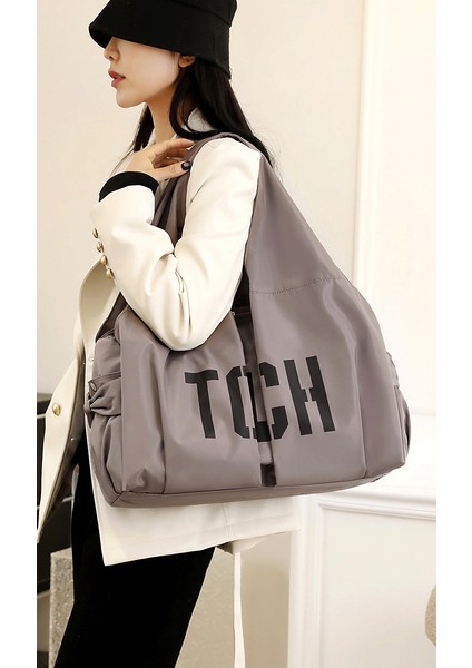 Kadın Naylon Omuz Çantası Büyük Kapasiteli Seyahat Çantası Açık Hava Eğlence Çantası (Yurt Dışından) modelleri