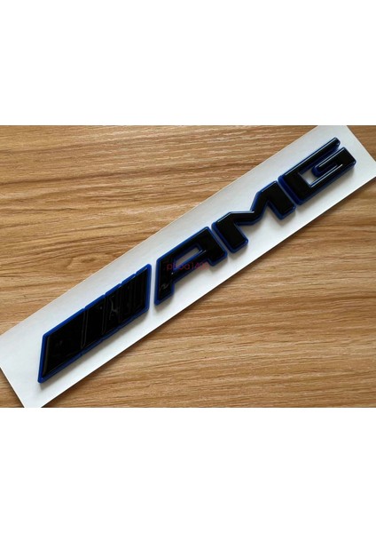 Özel Tasarım Gloss Black Mavi Amg Bagaj Yazısı Mercedes E
