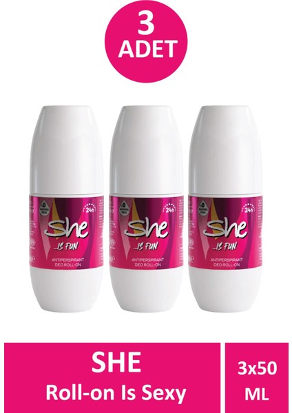 Is Fun Roll-On Kadın 50 ml 3 Adet