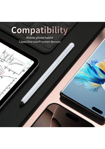 Tablet Telefon Kalemi Hassas Yazı Şarj Edilebilir Kapasitif Kalem-Beyaz (Yurt Dışından) fırsatları