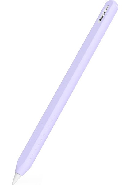 Apple Pencil (2. Nesil) Entegre Kalem Kılıfı Silikon Koruyucu Kapak-Mor (Yurt Dışından)
