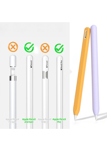 Apple Pencil (2. Nesil) Entegre Kalem Kılıfı Silikon Koruyucu Kapak-Sarı (Yurt Dışından) fiyatları
