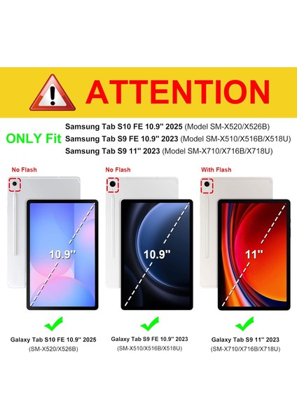 Samsung Galaxy Tab S9 FE/S10 Fe 10.9inç Uyumlu Kılıf Flip Cover S Pen Kalem Bölmeli Slim Pc Case fırsatları