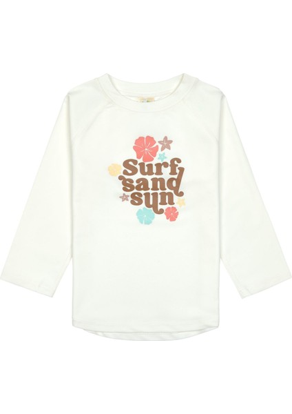 Flowers Uv Korumalı Uzun Kollu Mayo Tişört Sea Salt
