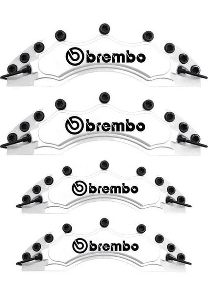 Niche Uyumlu Brembo Beyaz Kaliper Kapağı 4 Parça Ön Arka Set