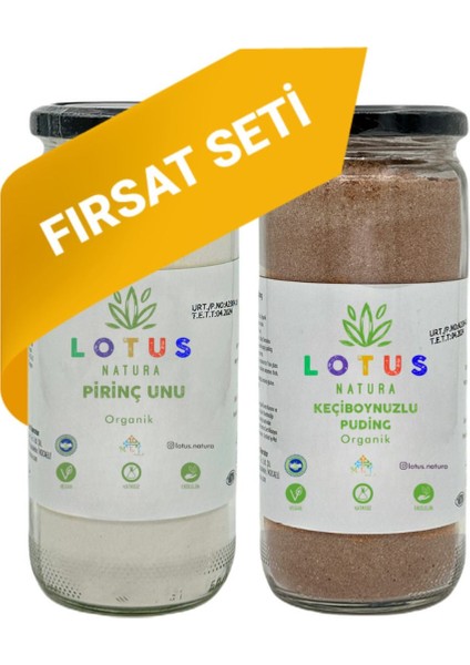 Bebek Pirinç Unu- Keçiboynuzlu Bebek Puding Seti +6 Ay