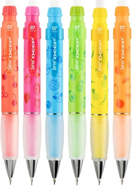 Deep Uçlu Kalem Meyve Serisi 07MM - 6'lı Set