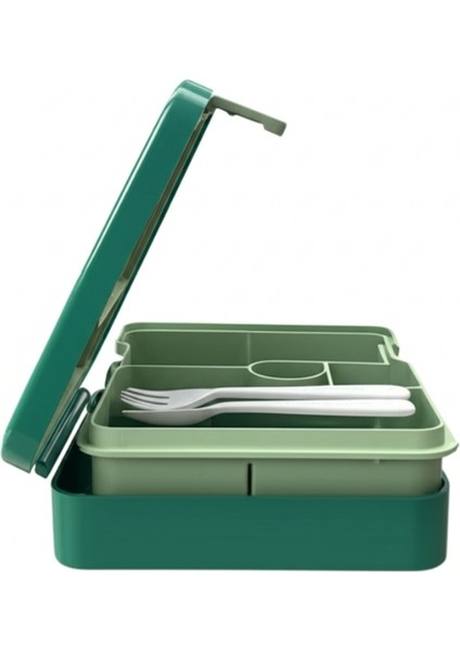 Yeni Nesil Çocuk Beslenme Kutusu Tek Katlı - Bölmeli Lunch Box - 1300 Ml. (Plastik Pp5 Malzeme)