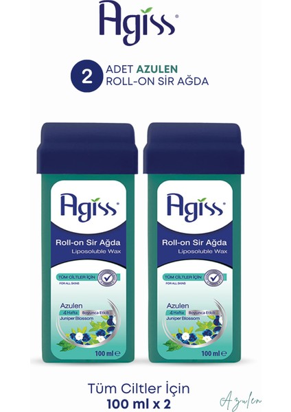 Azulen Roll-On Sir Ağda Tüm Ciltler 100 ml x 2 Adet