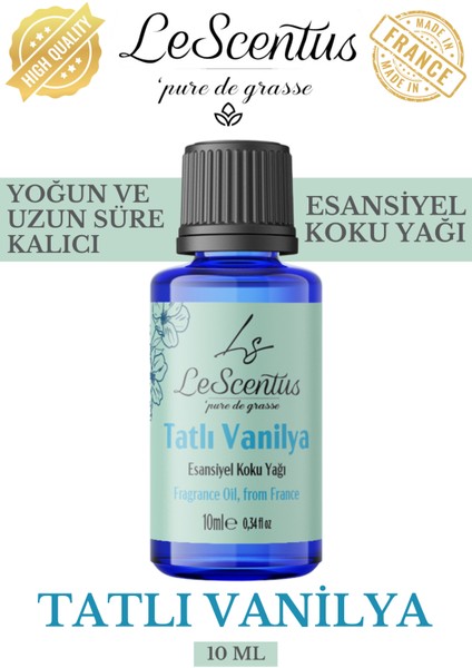 Tatlı Vanilya Esansiyel Koku Yağı Buhurdanlık Yağı Difüzör Hobi Esansı Oda Ortam Kokusu 10 ml