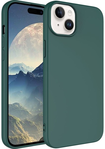 iPhone 15 Uyumlu Kılıf Kamera Korumalı Lansman Kadife Iç Yüzeyli (Şık Tasarım) Silikon Kapak