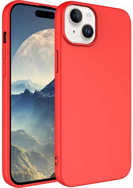 Apple iPhone 15 Kılıf Kamera Korumalı Lansman Kadife Iç Yüzeyli (Şık Tasarım) Silikon Kapak