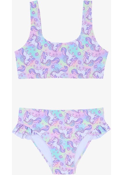 Kız Çocuk Çok Renkli Bikini Takımı