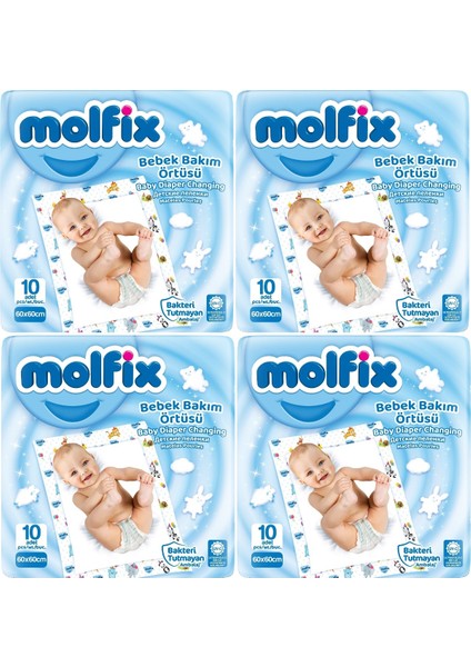 Bebek Bakım Alt Açma Örtüsü 4 Lü Set 40 Adet (4pk*10)
