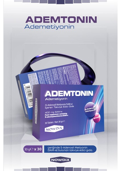 Ademtonin (Ademetionin) 400 Mg 30 Tablet