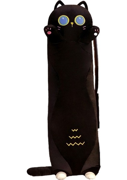 Şişman Kedi Peluş Oyuncak Bebek Sevimli Şişman Ev Kedisi Yastık Çocuk Yatağı Uzun Yastık Bebek Kız 900MM (Yurt Dışından)