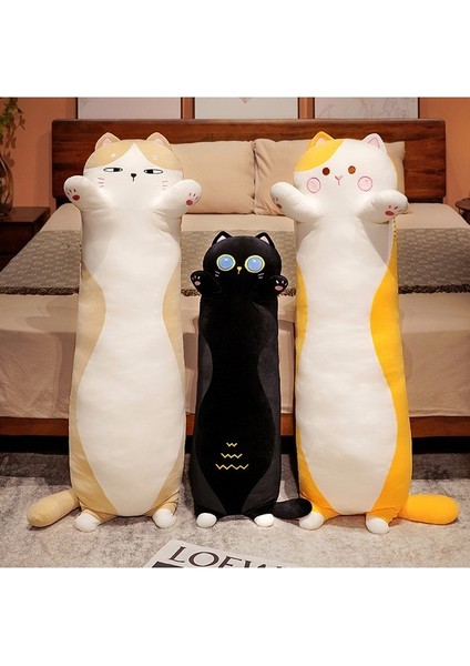 Şişman Kedi Peluş Oyuncak Bebek Sevimli Şişman Ev Kedisi Yastık Çocuk Yatağı Uzun Yastık Bebek Kız 900MM (Yurt Dışından) fırsatları