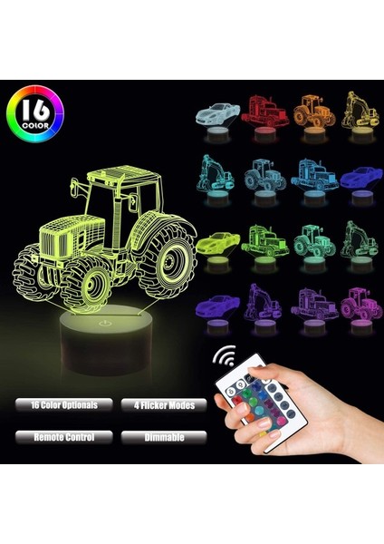 3D Araba Lambası Gece Lambası 3D Illüzyon Lambası F Ebeveyn (Yurt Dışından) fiyatları