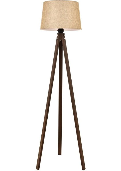 LM-65214-1E Eskitme Kaplama Lambader E27 Ahşap Kumaş 40CM