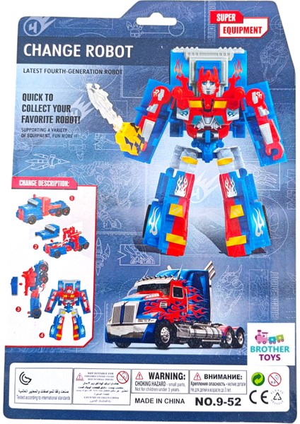 Transformer Optimus Prime Robota Dönüşen Oyuncak Robot Araba Tır Kamyon