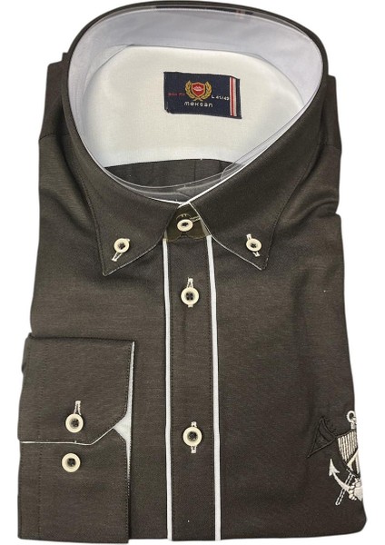 Marka Siyah Slim Fit Erkek Gömlek