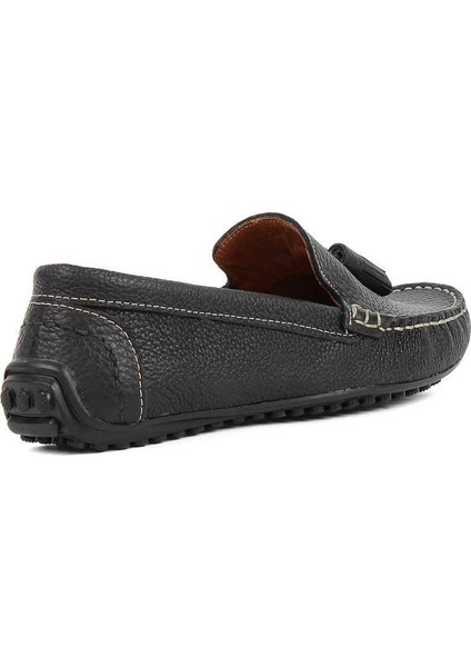 Kadın Siyah Püsküllü Deri Loafer indirimleri