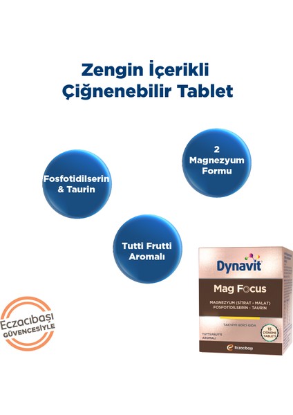 Mag Focus 15 Çiğneme Tableti 2’li