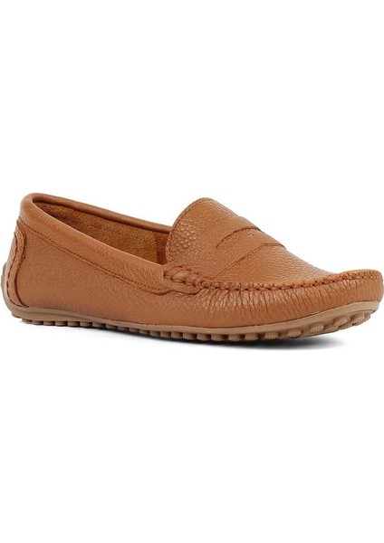 Kadın Taba Deri Loafer