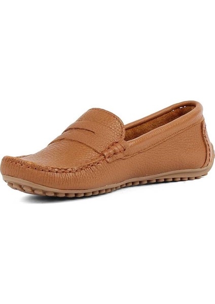 Kadın Taba Deri Loafer