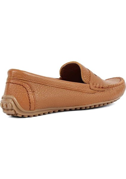 Kadın Taba Deri Loafer